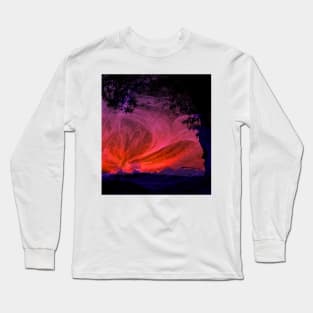 Fiery fractal sunset Long Sleeve T-Shirt